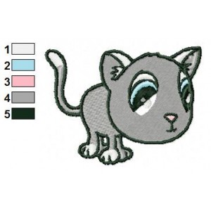 Cat Embroidery Design 02